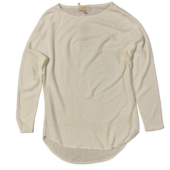 Michael Kors | Cream Basic Tunic Long Sleeve Thermal Knit Top Size Small NWT - Picture 8 of 8